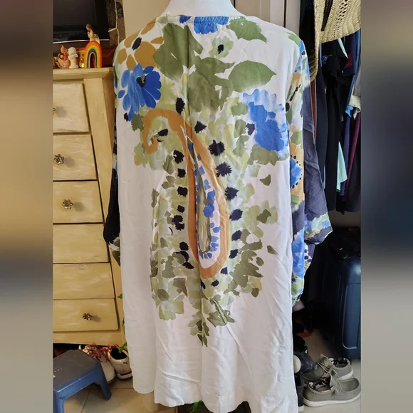 Soft Surroundings Floral V-Neck Women's Tunic Boho Size 2XL - Picture 4 of 8